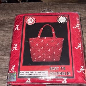 NCAA Red Tote Bag with White Accents
